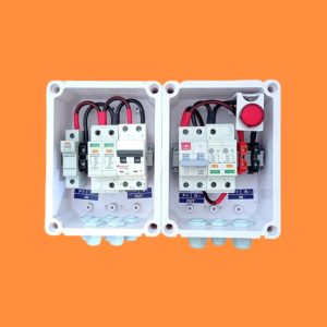 Aarde Solar ACDB Box Single Phase 32A 320V SPD With indicator + DCDB 1 in 1 Out 600V SPD With MCB (1Ph 32A IND Combo)